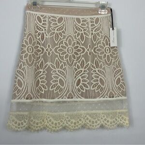 Lovers + Friends Ella Lace Formal Mini Skirt‎ Size Small